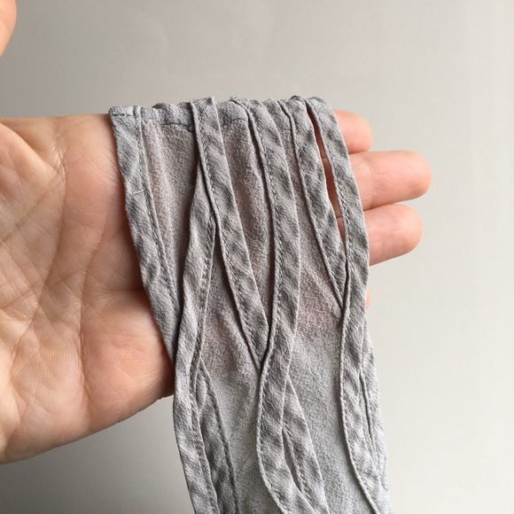 Banana Republic XS pure silk sleeveless grey cami top camisole braided straps​ - Picture 3 of 11